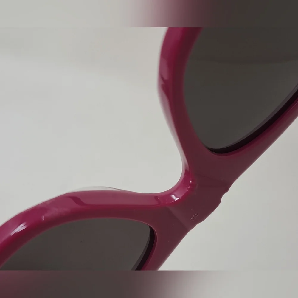 Balenciaga Sunglasses Fuschia Gray BB Temples Oval Cat Eye BB0095S 53-19-135 XL - Picture 16 of 16